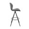 Armen Living Catalina 26" Swivel Counter Height Bar Stool in Charcoal Fabric and Black Finish LCCTBACH26 - alternate 2
